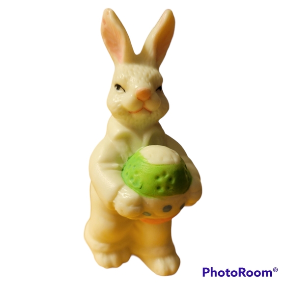 Set of 4 3" tall porcelain Easter bunnies - Picture 6 of 16